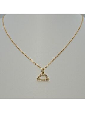 ✨2/$10✨ Libra Pendant Gold Tone Sparkling Zodiac Adjustable 17.5''